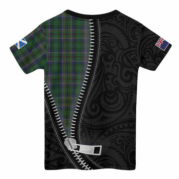 Cockburn Tartan Kid T-shirt New Zealand Pattern Unique Zipper Stylized