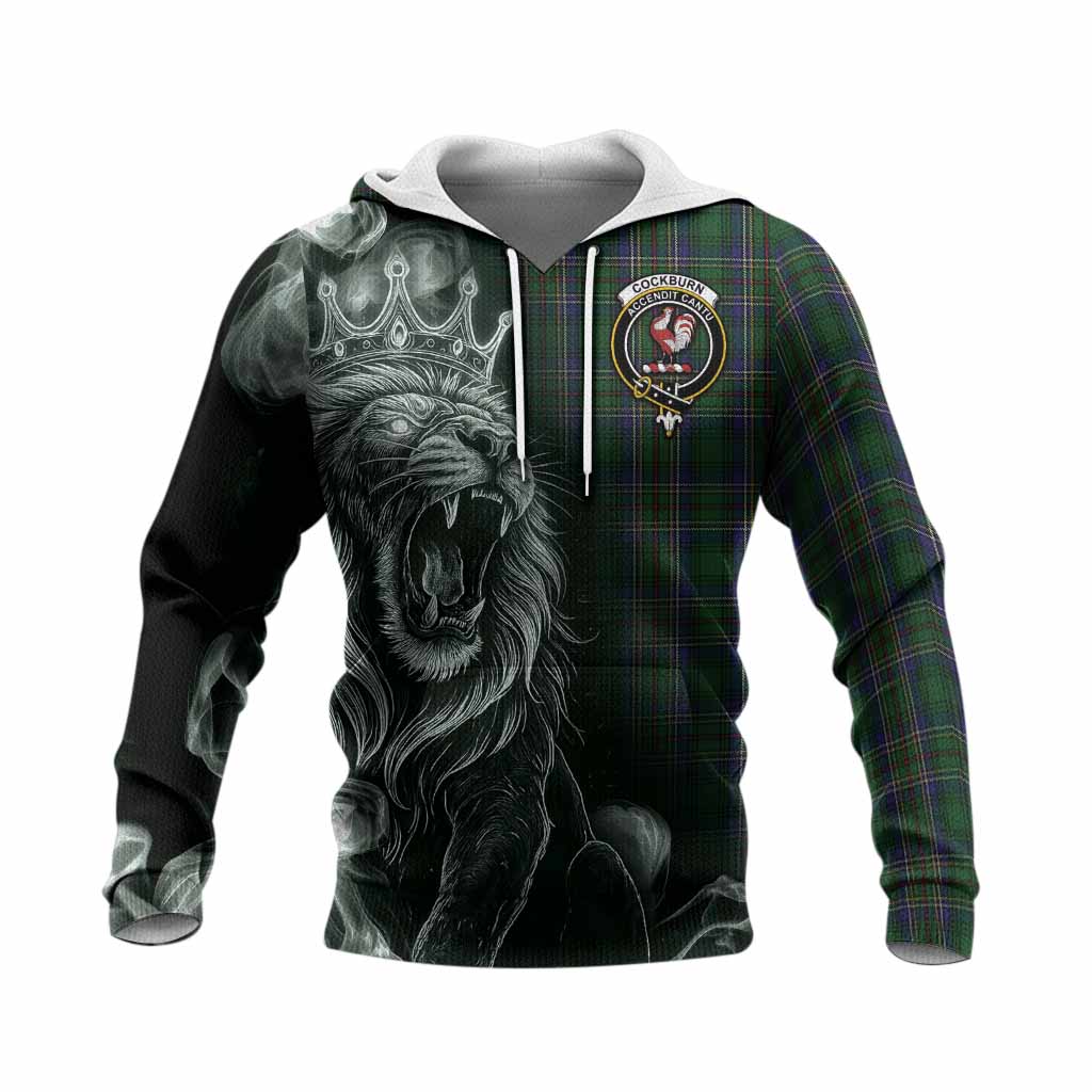 Cockburn Tartan Knitted Hoodie Roaring Lion Heritage