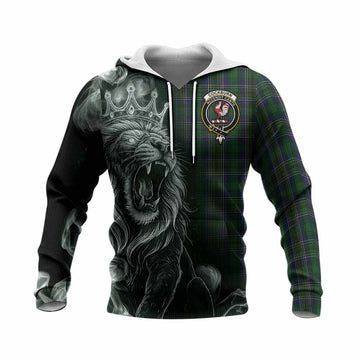 Cockburn Tartan Knitted Hoodie Roaring Lion Heritage