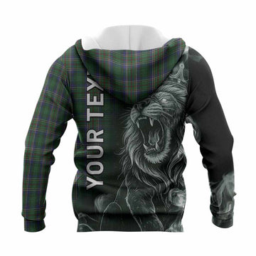 Cockburn Tartan Knitted Hoodie Roaring Lion Heritage