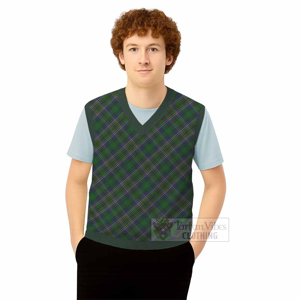 Cockburn Tartan  Knitted V-Neck Vest Cross Style