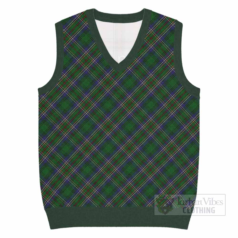Cockburn Tartan  Knitted V-Neck Vest Cross Style