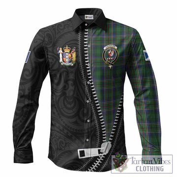 Cockburn Tartan Long Sleeve Button Shirts New Zealand Pattern Unique Zipper Stylized