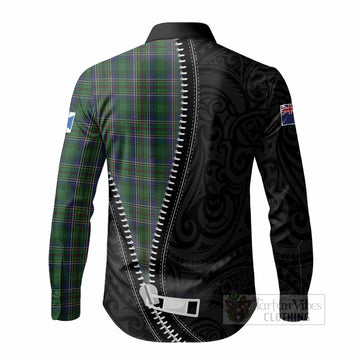 Cockburn Tartan Long Sleeve Button Shirts New Zealand Pattern Unique Zipper Stylized