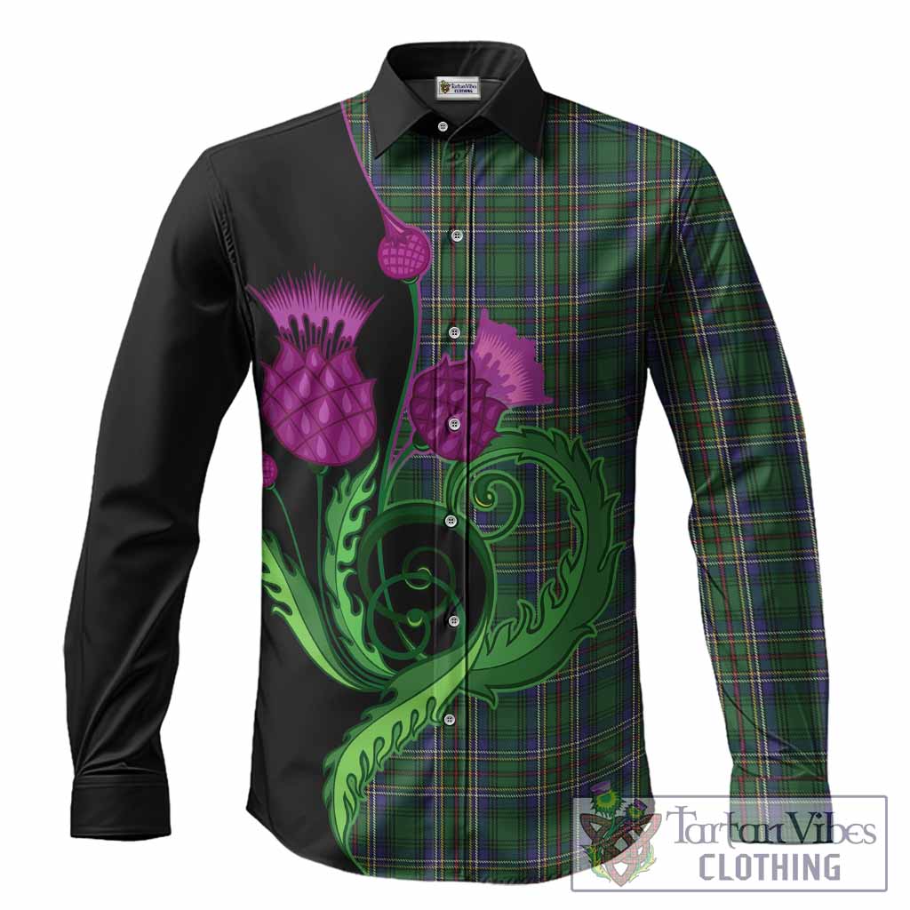 Cockburn Tartan Long Sleeve Button Shirts Traditional Scottish Thistle