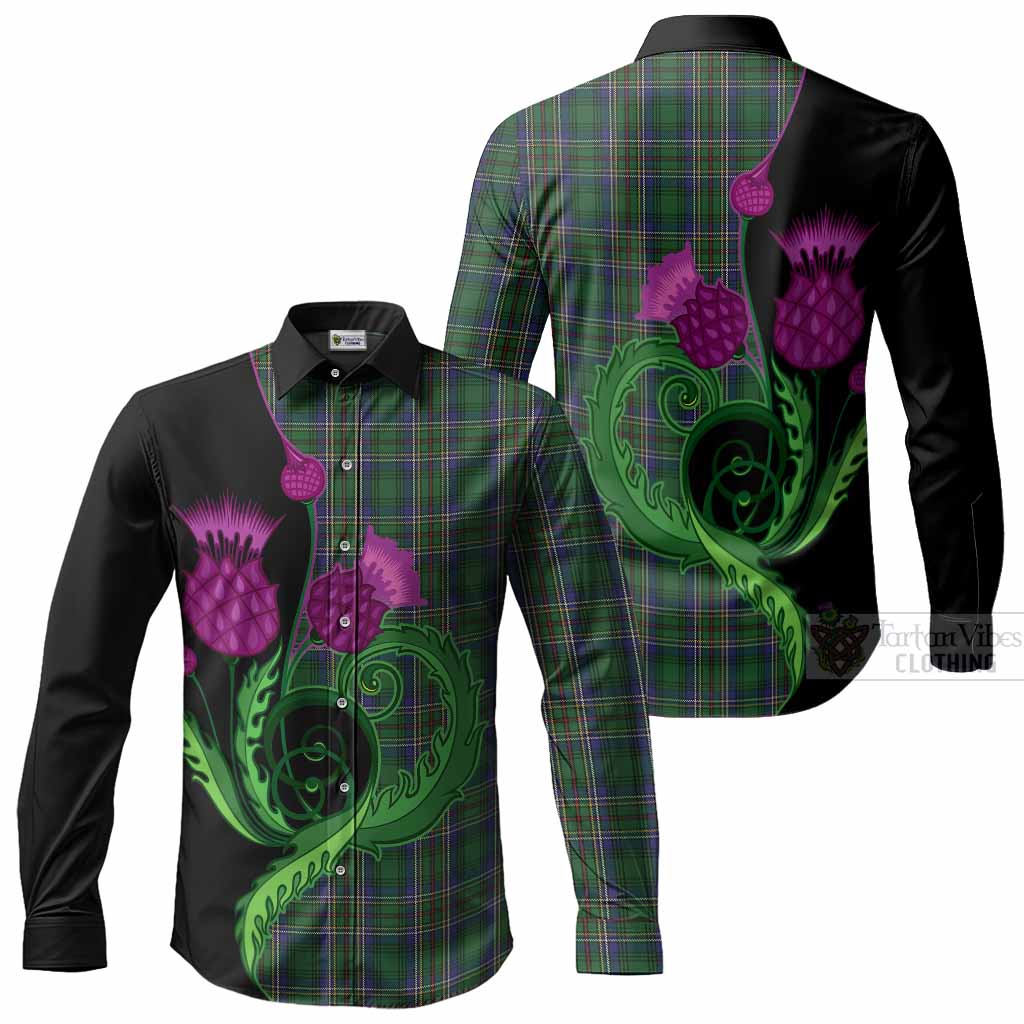 Cockburn Tartan Long Sleeve Button Shirts Traditional Scottish Thistle