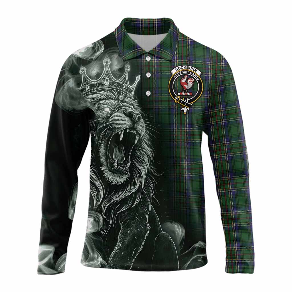 Cockburn Tartan Long Sleeve Polo Shirt Roaring Lion Heritage