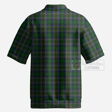 Cockburn Tartan Men’s Polo Sweater Top with Family Crest
