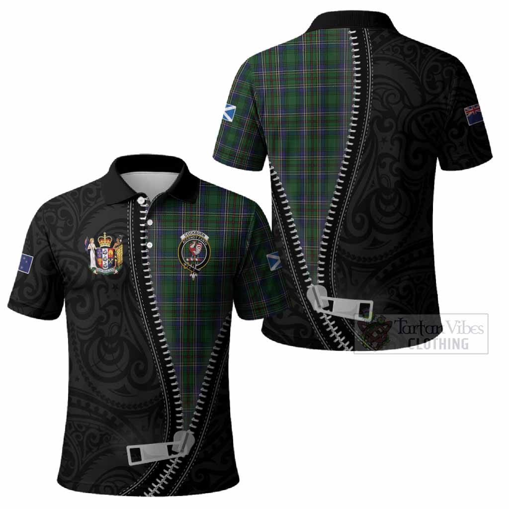 Cockburn Tartan Polo Shirt New Zealand Pattern Unique Zipper Stylized
