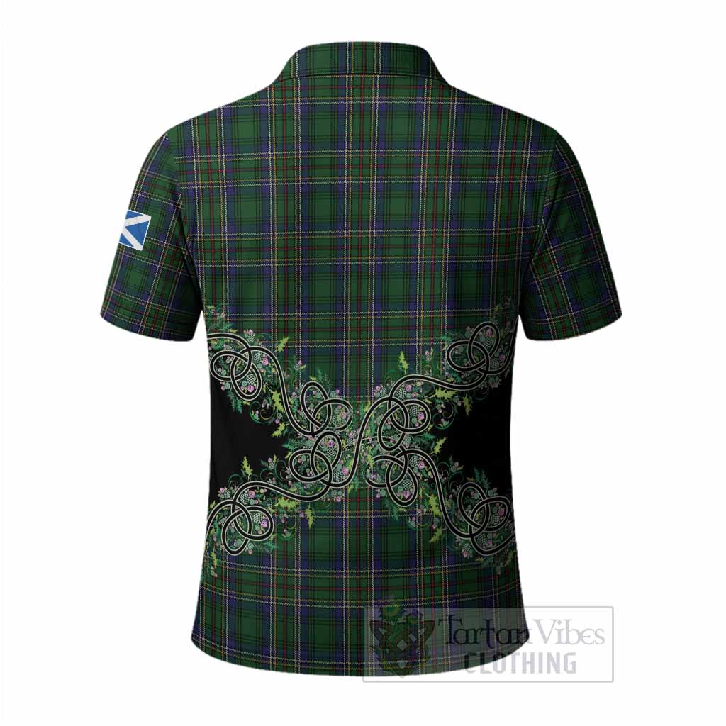 Cockburn Tartan Polo Shirt Thistle Scottish Spirit