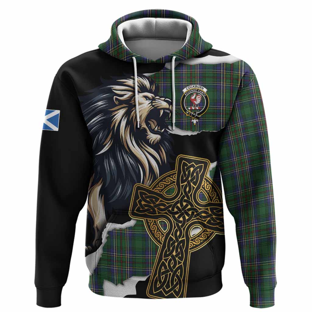 Cockburn Tartan Scottish Hoodie Lion Celtic Heritage