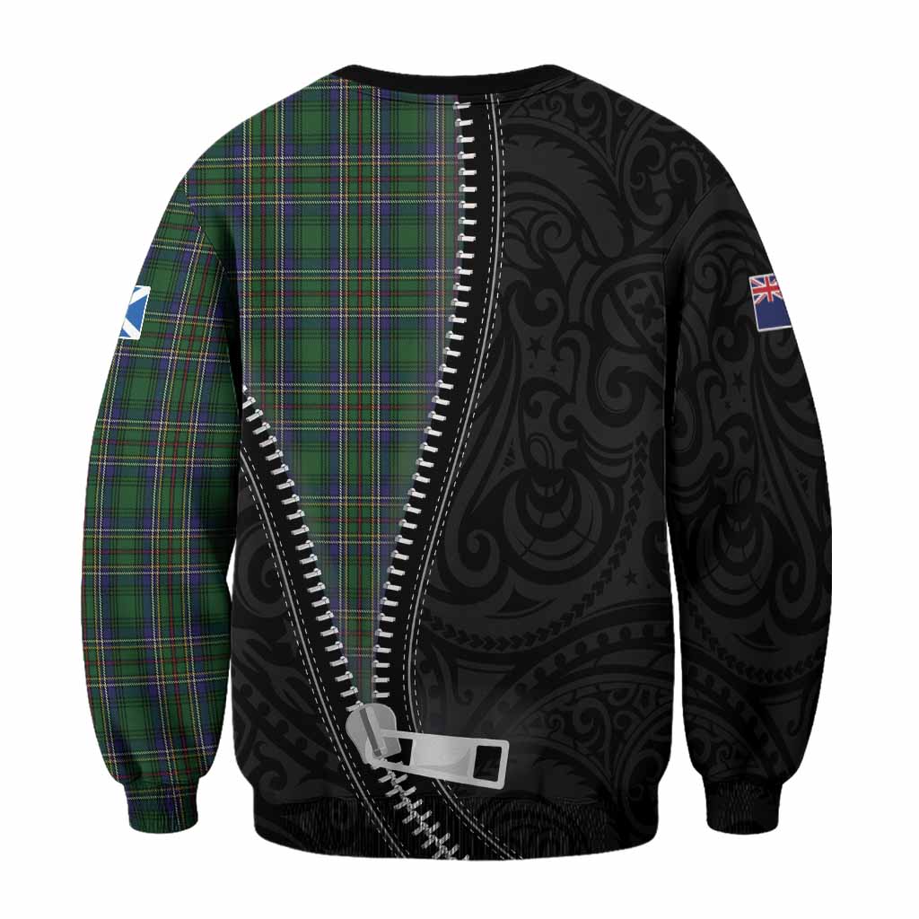 Cockburn Tartan Sweatshirt New Zealand Pattern Unique Zipper Stylized