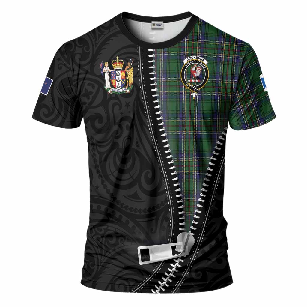 Cockburn Tartan T-Shirt New Zealand Pattern Unique Zipper Stylized