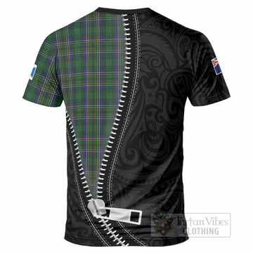 Cockburn Tartan T-Shirt New Zealand Pattern Unique Zipper Stylized