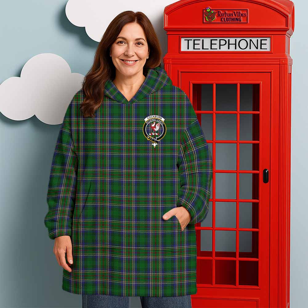 Cockburn Tartan Wearable Blanket with Family Crest - Tartan Vibes Clothing