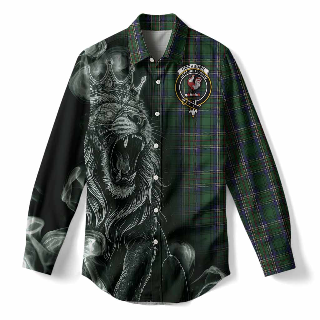 Cockburn Tartan Women Casual Shirt Roaring Lion Heritage