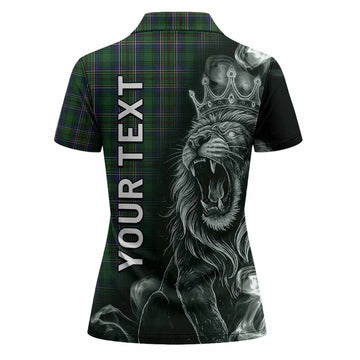 Cockburn Tartan Women Polo Shirt Roaring Lion Heritage