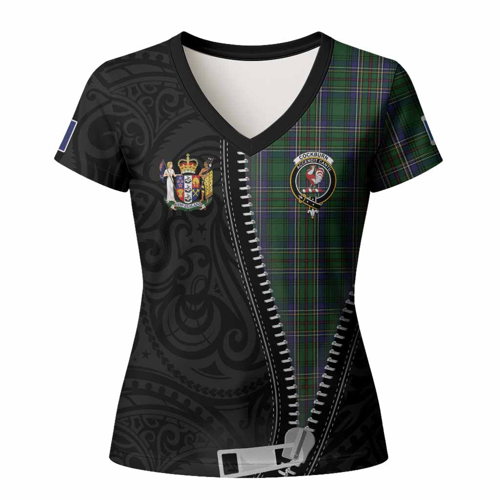 Cockburn Tartan Women T shirt New Zealand Pattern Unique Zipper Stylized