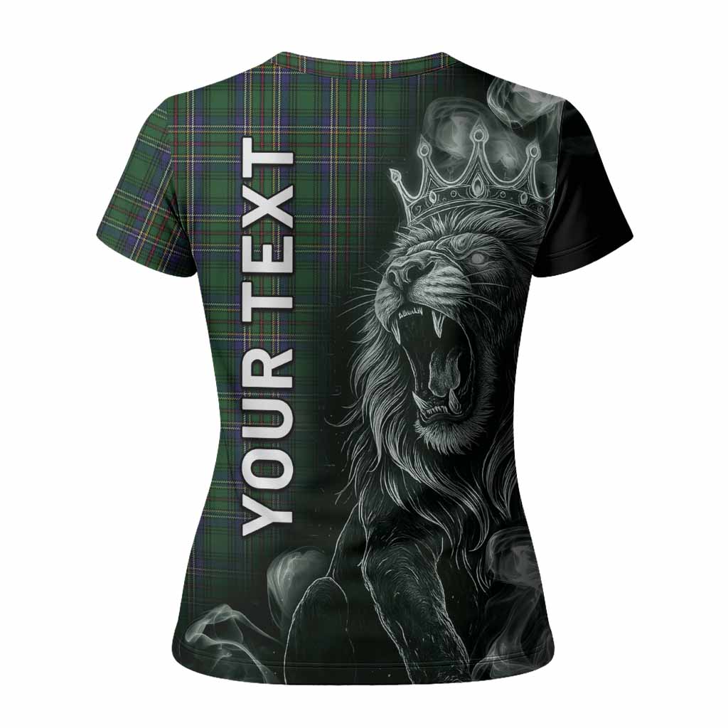 Cockburn Tartan Women T shirt Roaring Lion Heritage