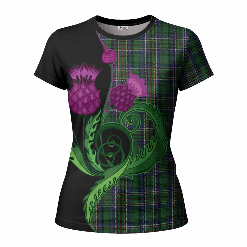 Cockburn Tartan Women T shirt Traditional Scottish Thistle