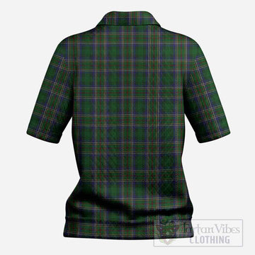 Cockburn Tartan Women’s Polo Sweater Top with Family Crest
