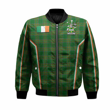 Coffey Irish Clan Coat of Arm Tartan Bomber Jacket Flag Style