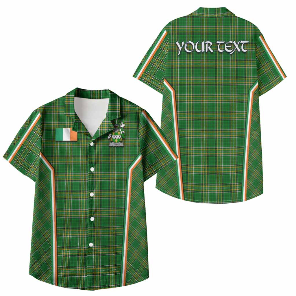Coffey Irish Clan Coat of Arm Tartan Kid Hawaiian Shirt Flag Style