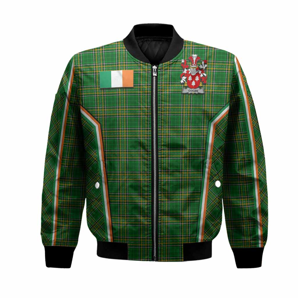 Cogan Irish Clan Coat of Arm Tartan Bomber Jacket Flag Style
