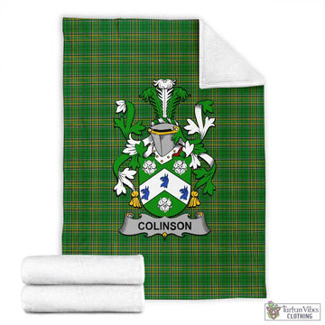 Colinson Irish Clan Tartan Blanket with Coat of Arms