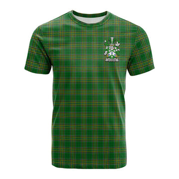 Colinson Irish Clan Tartan Cotton T-shirt with Coat of Arms