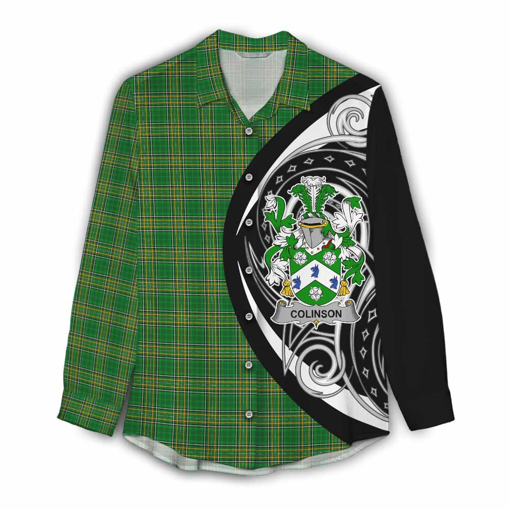 Tartan Vibes Clothing Colinson Irish Clan Women's Casual Shirt Celtic Circle Style