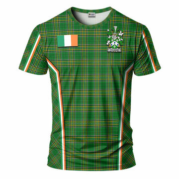 Colinson Irish Clan Coat of Arm Tartan T-Shirt Flag Style