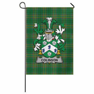 Colinson Irish Clan Tartan Garden Flag with Coat of Arms