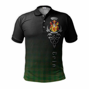 Colley Irish Clan Polo Shirt with Coat of Arms Erin Go Bragh Celtic Inspired