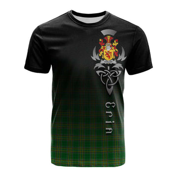 Colley Irish Clan Cotton T-shirt with Coat of Arms Erin Go Bragh Celtic Inspired
