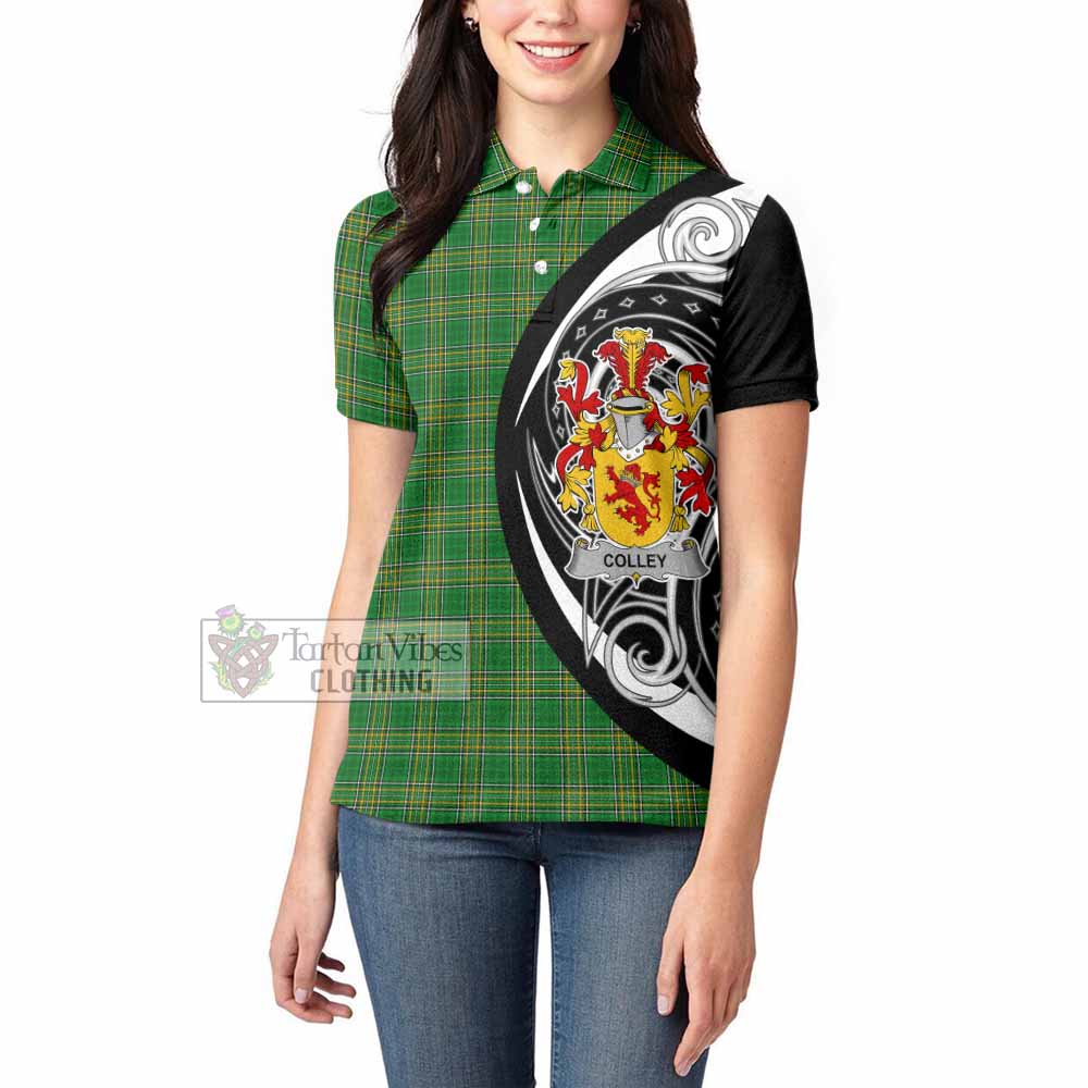 Tartan Vibes Clothing Colley Irish Clan Women's Polo Shirt Celtic Circle Style