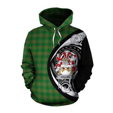 Tartan Vibes Clothing Collins Irish Clan Cotton Hoodie Celtic Circle Style