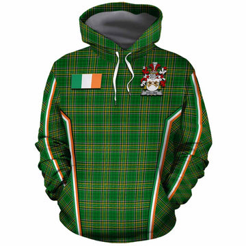 Collins Irish Clan Coat of Arm Tartan Cotton Hoodie Flag Style