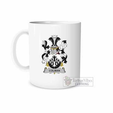 Tartan Vibes Clothing Colman Irish Clan Coat of Arms Ceramic Mug