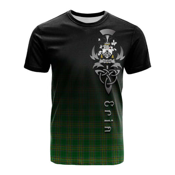 Tartan Vibes Clothing Colman Irish Clan Cotton T-shirt with Coat of Arms Erin Go Bragh Celtic Inspired
