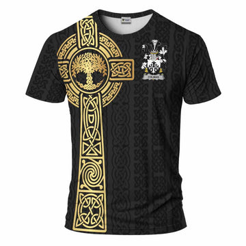 Colman Irish Coat of Arms T-Shirt with Celtic Tree of Life Inspired