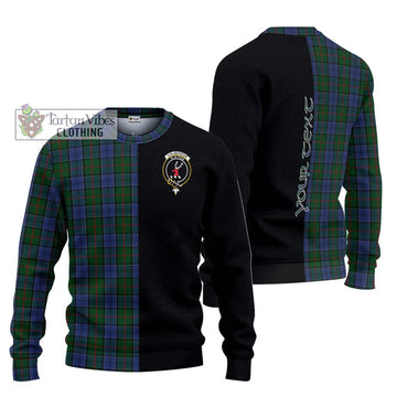 Colquhoun Tartan Knitted Sweater with Family Crest and Half Of Me Style Unisex - Tartanvibesclothing Shop