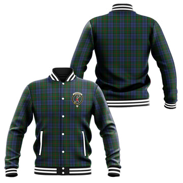 Colquhoun Tartan Baseball Jacket with Family Crest