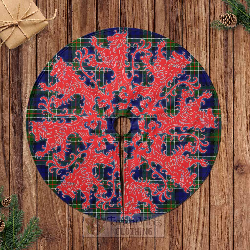 Tartan Vibes Clothing Colquhoun Tartan Christmas Tree Skirt Lion Rampant Style