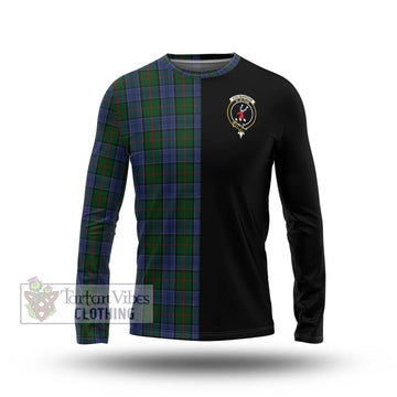 Colquhoun Tartan Long Sleeve T-Shirt with Family Crest and Half Of Me Style Unisex - Tartanvibesclothing Shop
