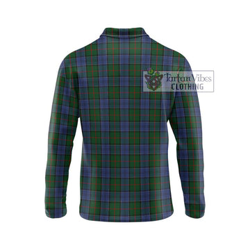 Colquhoun Tartan Long Sleeve Polo Shirt with Family Crest DNA In Me Style - Tartanvibesclothing Shop