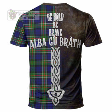 Colquhoun Tartan Family Crest T-Shirt Alba Gu Brath Be Brave Lion Ancient Style