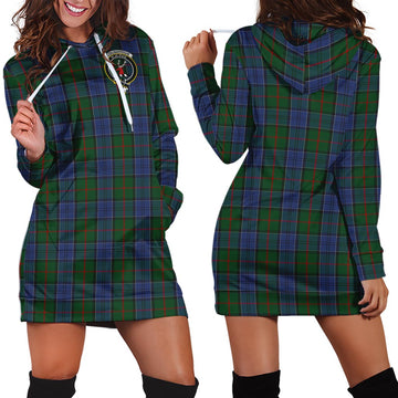 Colquhoun Tartan Hoodie Dress with Family Crest - Tartan Vibes Clothing