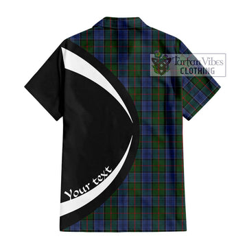 Colquhoun Tartan Hawaiian Shirt with Family Crest Circle Style