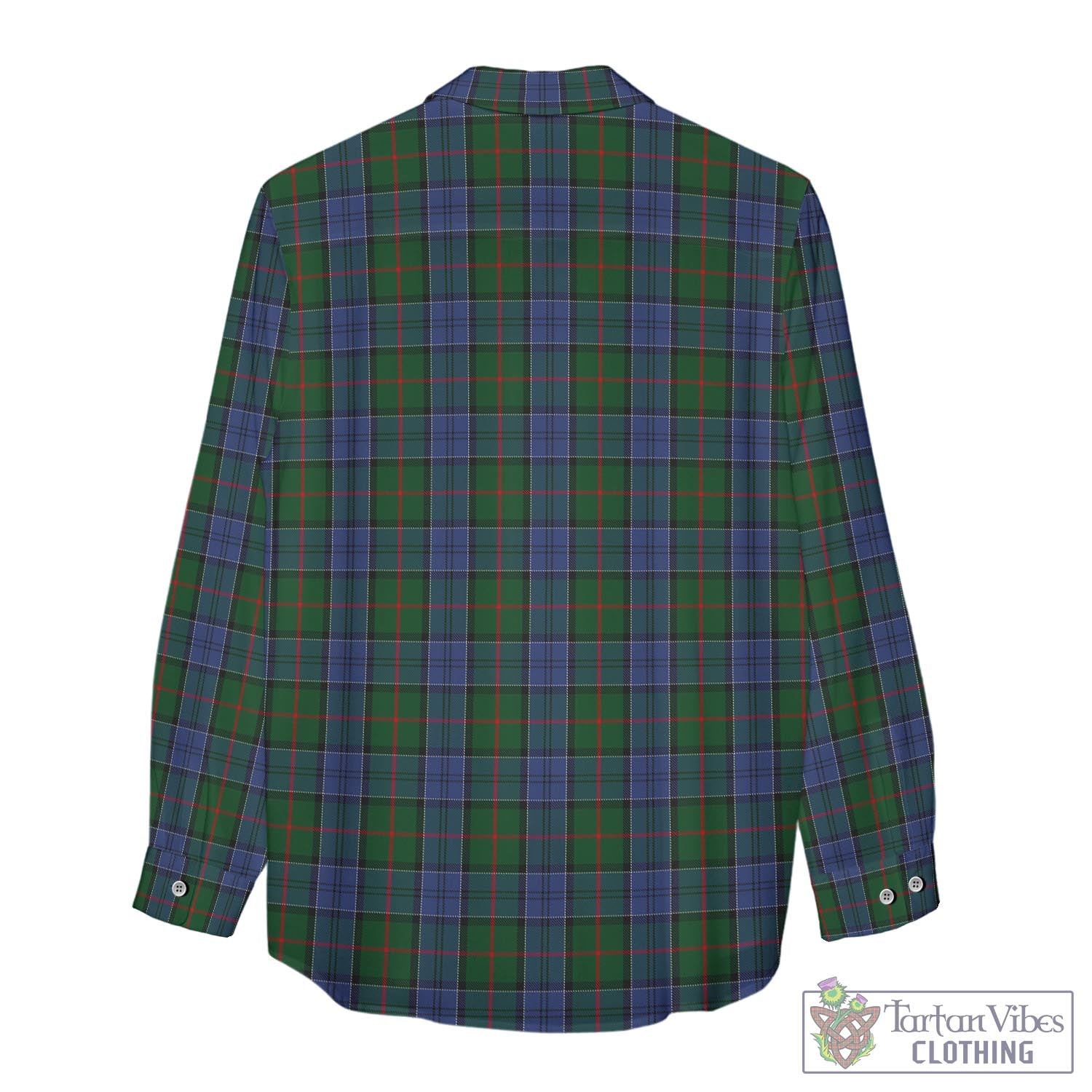 Tartan Vibes Clothing Colquhoun Tartan Womens Casual Shirt with Family Crest